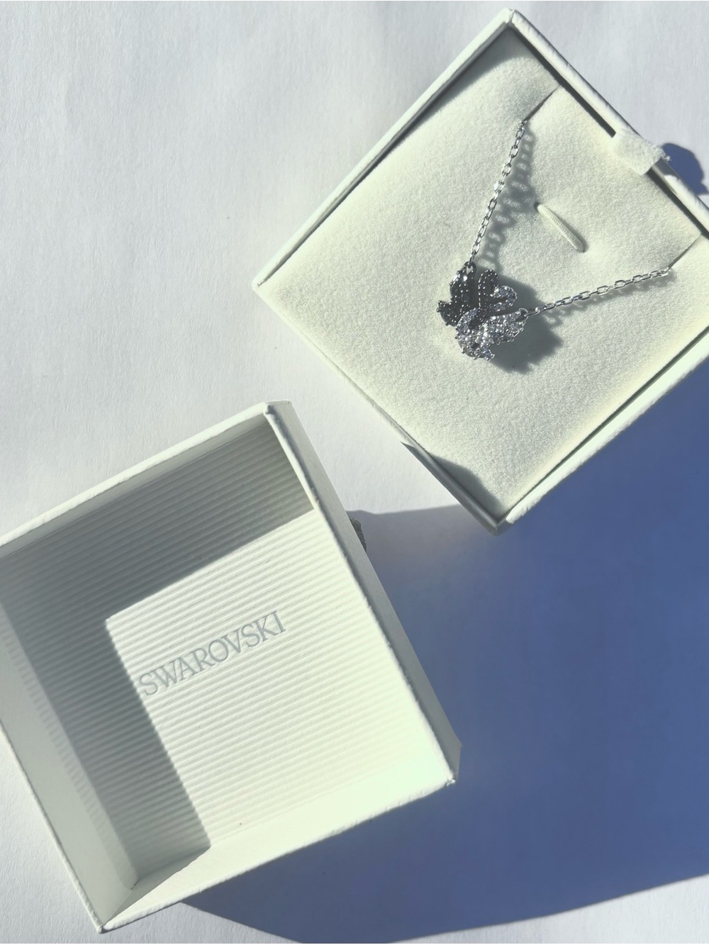 Swarovski Silver Swan Crystal Pendant Necklace